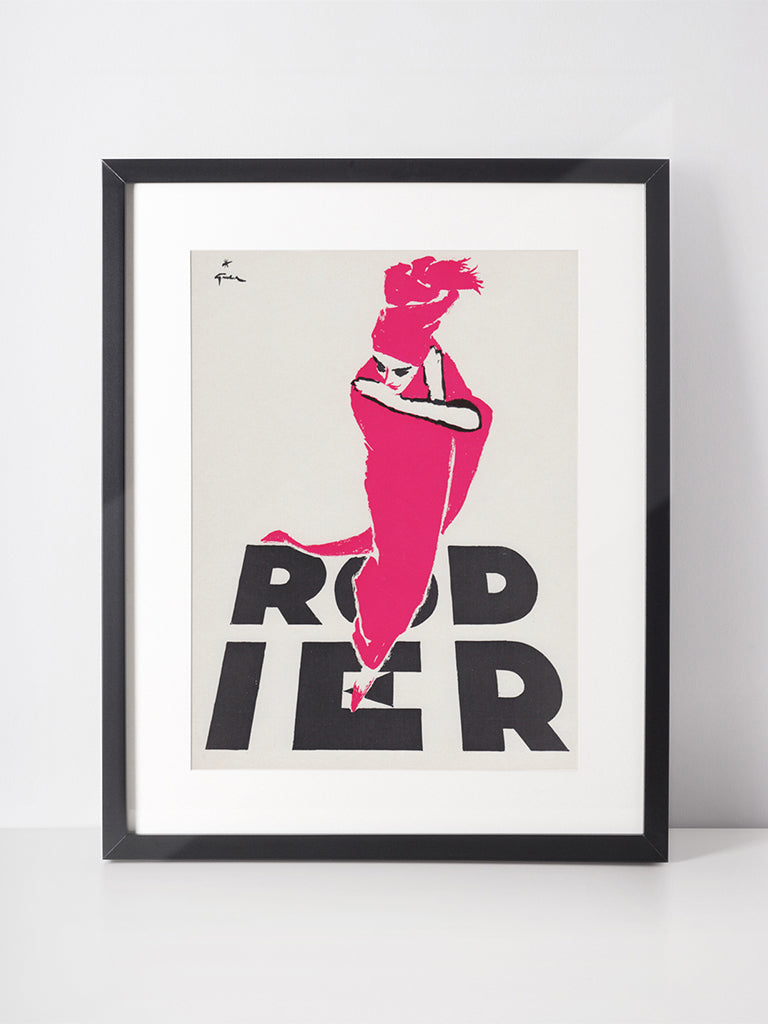 RODIER 1961 Vintage Advertisement 1960s Fashion Ad Print René Gruau