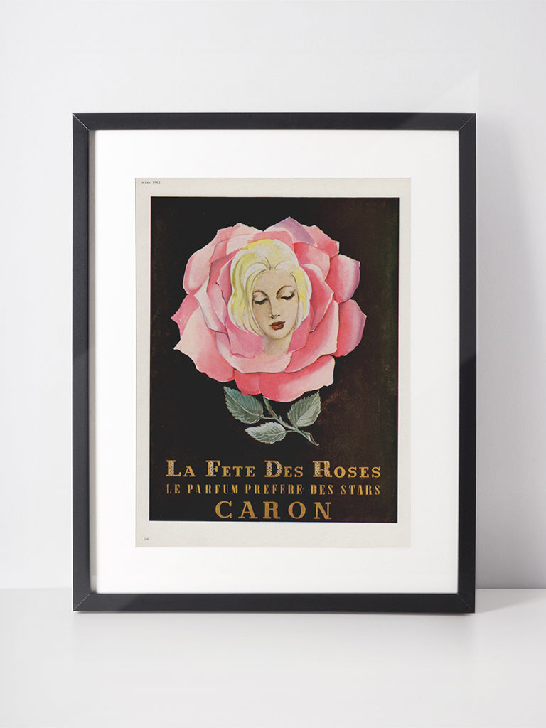 CARON 1961 Vintage Advertisement 1960s Perfume Ad Print