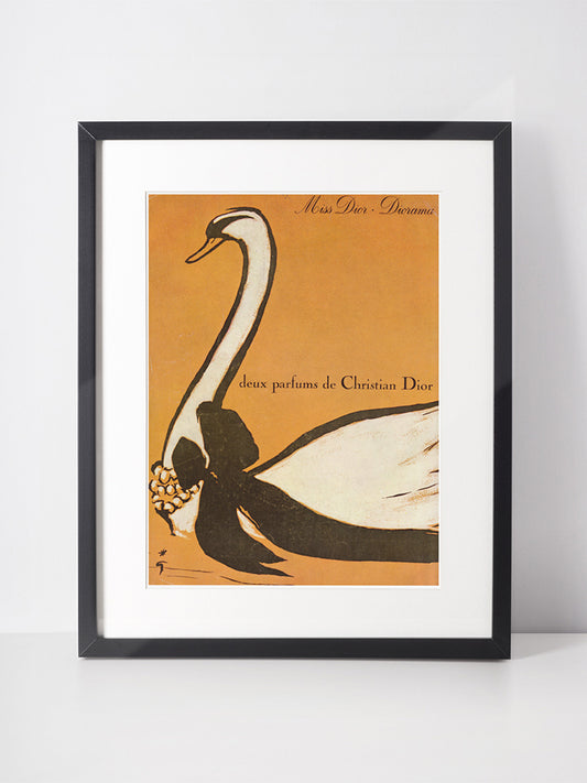 CHRISTIAN DIOR 1963 Vintage Advertisement 1960s Perfume Print Ad René Gruau