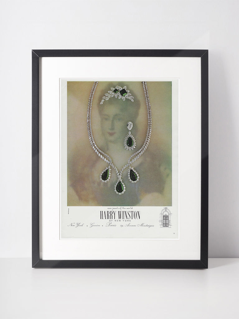 HARRY WINSTON 1963 Vintage Advertisement 1960s Jewelry Print Ad