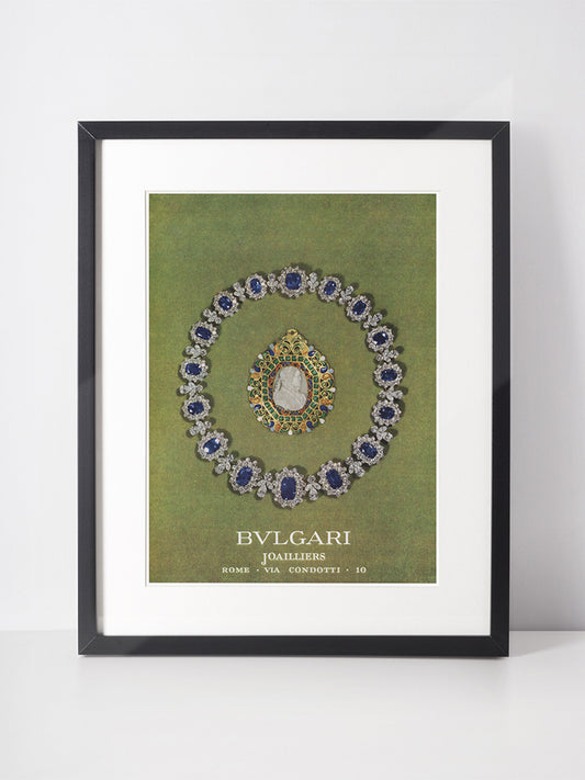 BVLGARI 1963 Vintage Advertisement 1960s Bulgari Jewelry Print Ad
