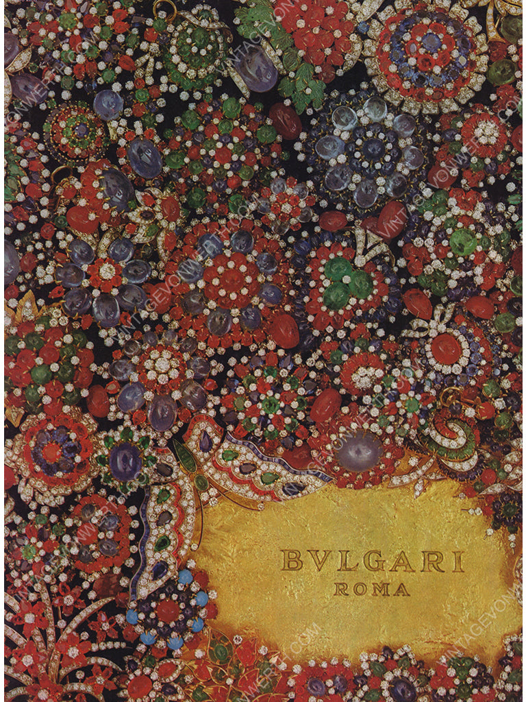 BVLGARI 1967 Vintage Advertisement 1960s Bulgari Jewelry Print Ad