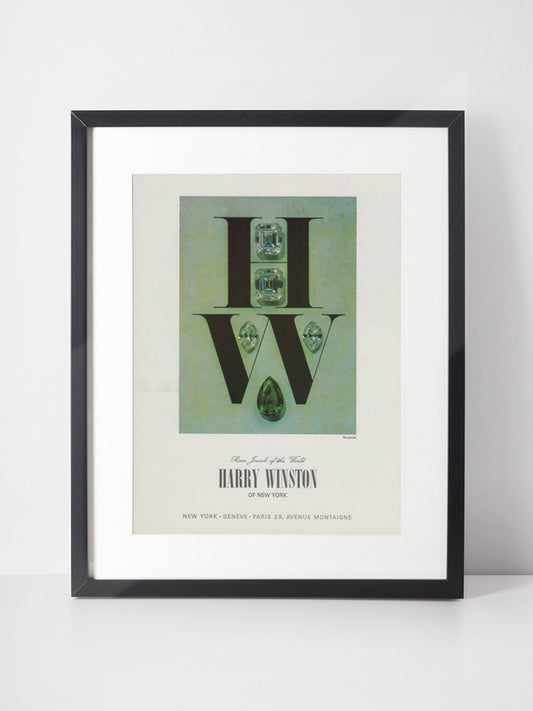 HARRY WINSTON 1967 Vintage Advertisement 1960s Jewelry Print Ad