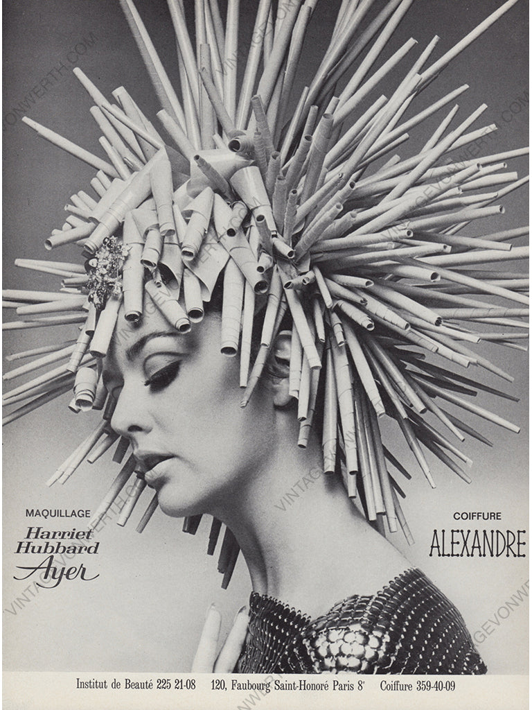 HARRIET HUBBARD AYER 1967 Vintage Advertisement 1960s Beauty Print Ad Alexandre