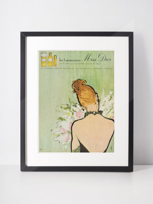 CHRISTIAN DIOR 1967 Vintage Advertisement 1960s Perfume Print Ad René Gruau