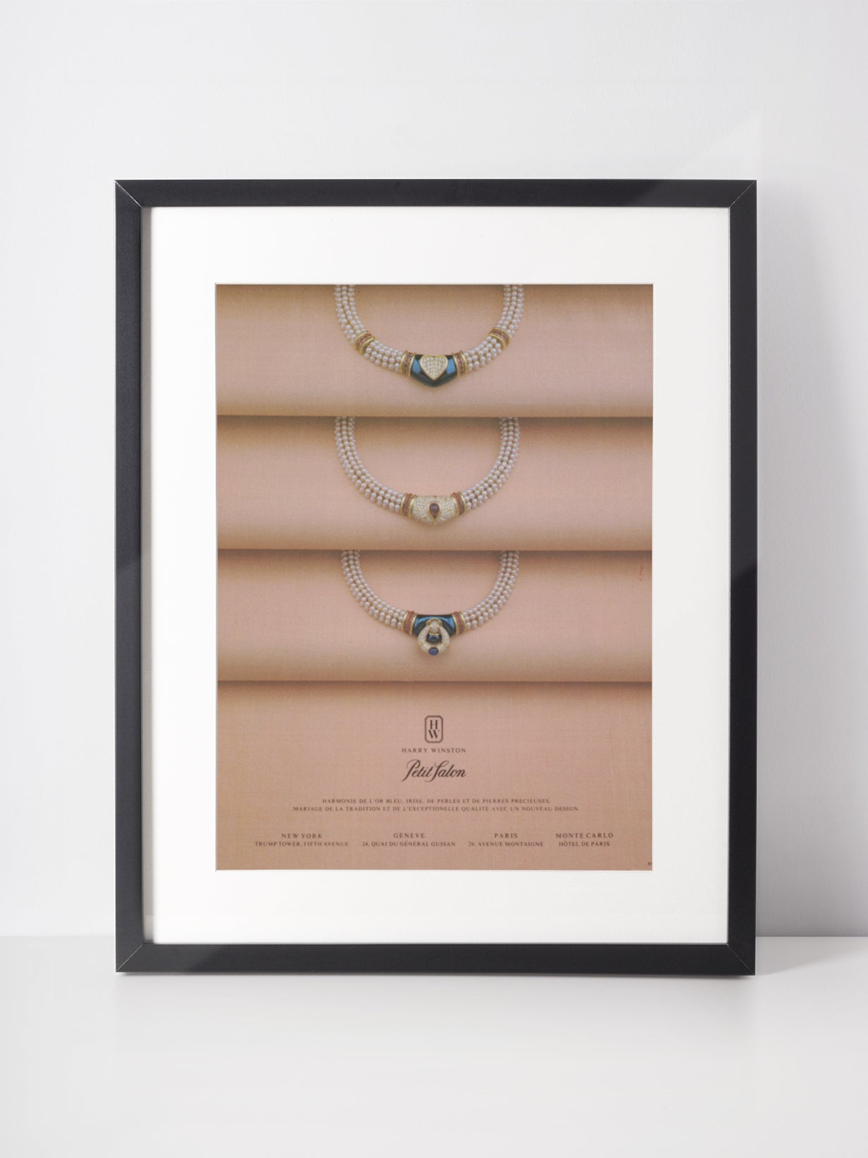 HARRY WINSTON 1984 Vintage Print Advertisement Jewelry 1980s Magazine Ad