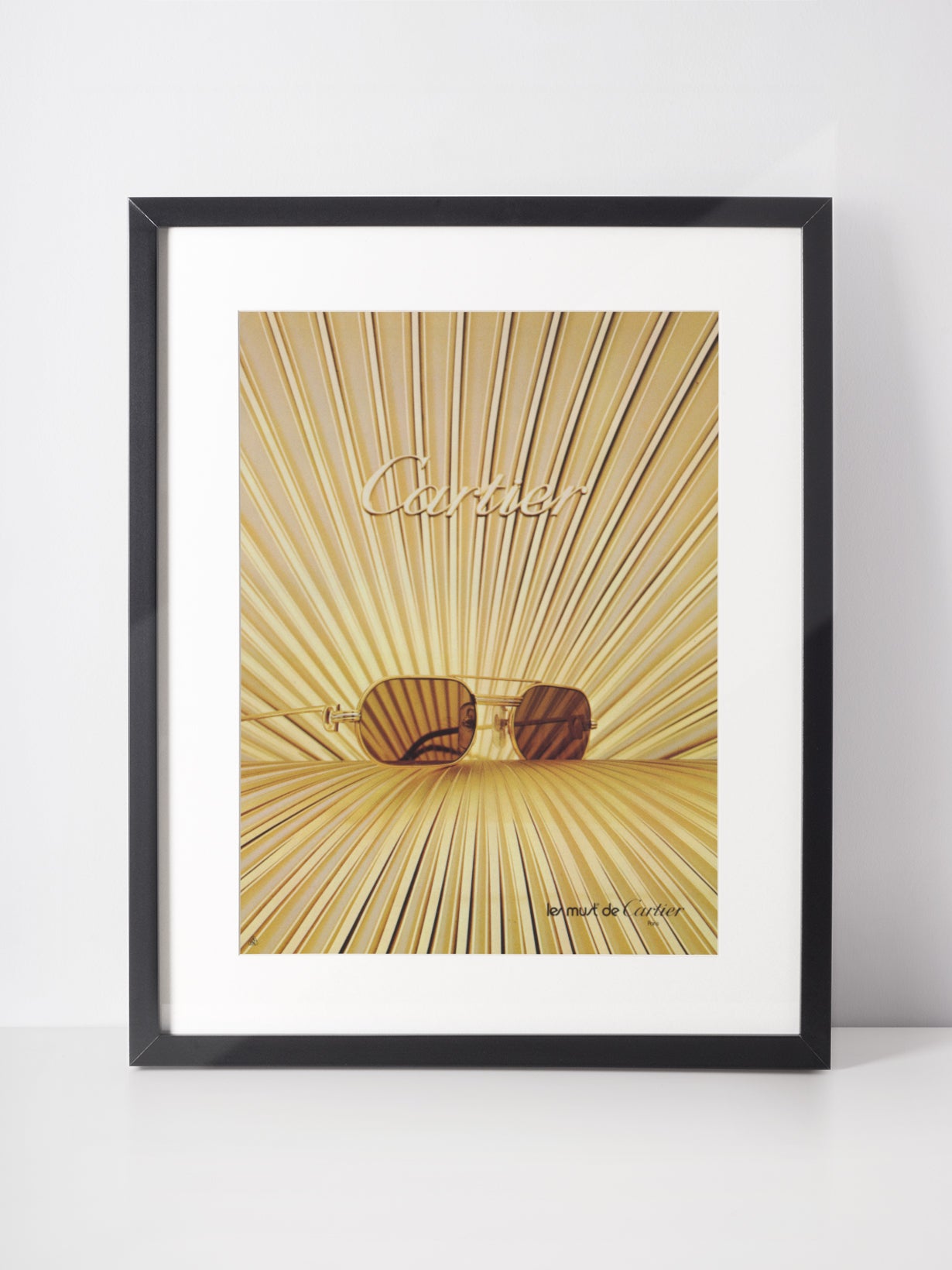 CARTIER 1985 Vintage Print Advertisement Sunglasses 1980s Magazine Ad