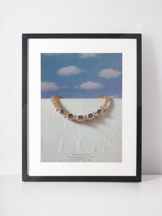 BVLGARI 1986 Vintage Print Advertisement Bulgari Jewelry
