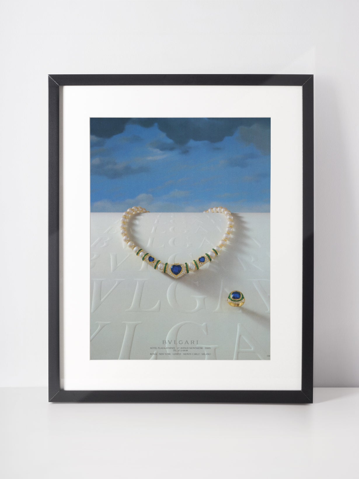 BVLGARI 1986 Vintage Print Advertisement Jewelry 1980s Bulgari Magazine Ad