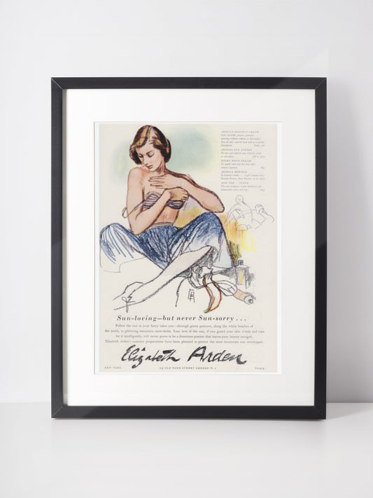 ELIZABETH ARDEN 1949 Vintage Print Advertisement Beauty Cosmetics