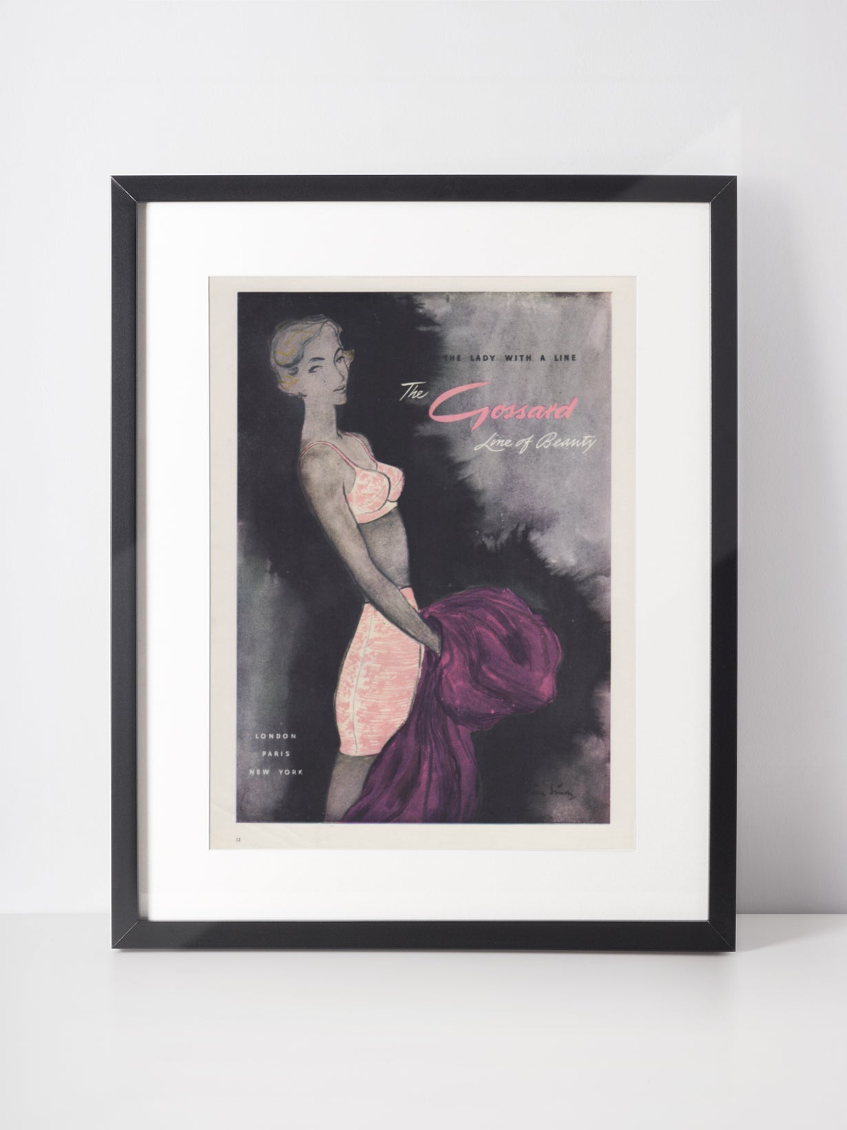 GOSSARD 1949 Lingerie Vintage Magazine Advertisement