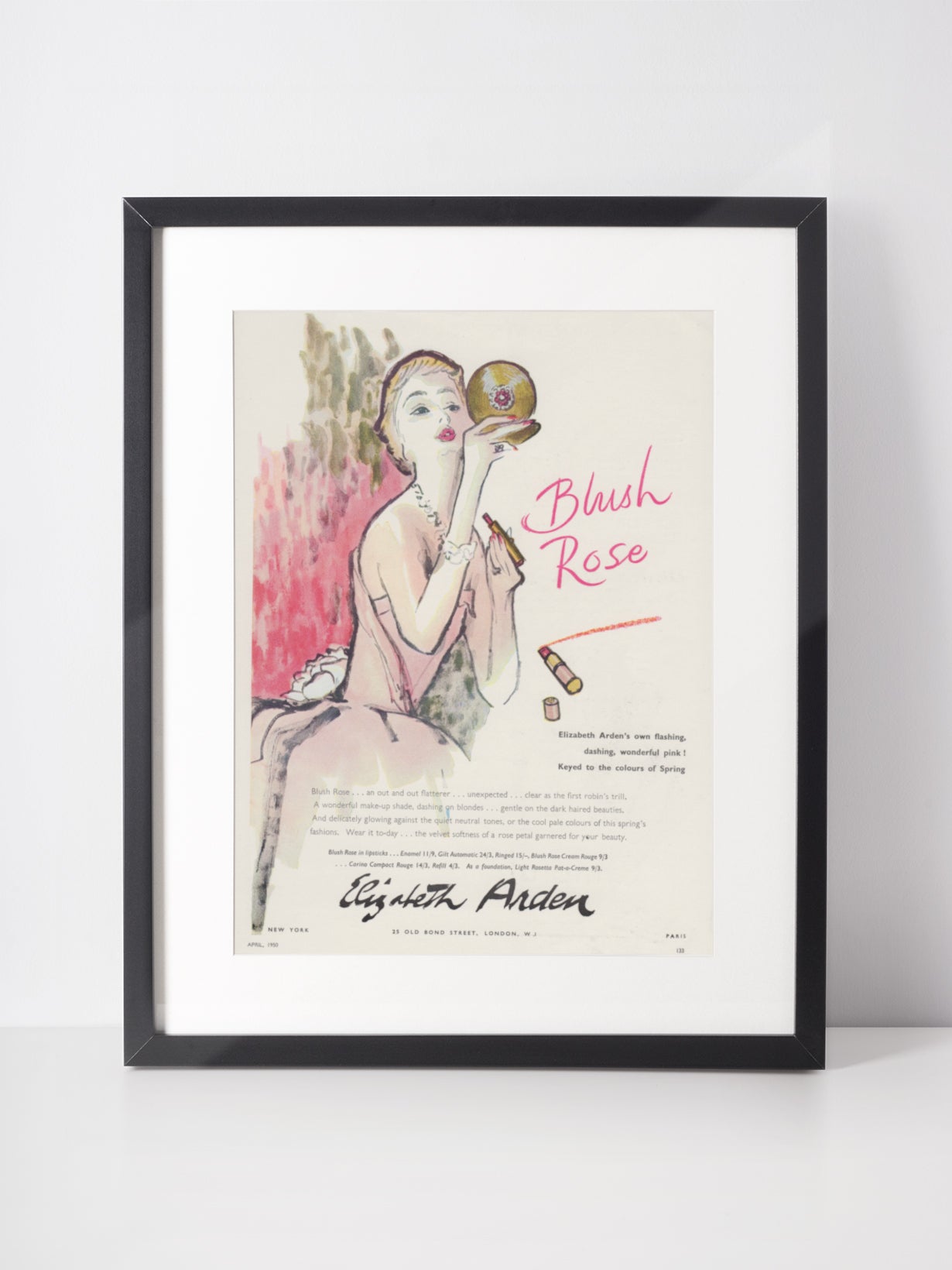 ELIZABETH ARDEN 1950 Vintage Print Advertisement Beauty Cosmetics