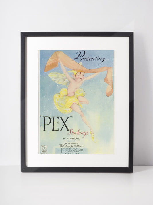 PEX 1950 Stockings Lingerie Vintage Print Advertisement