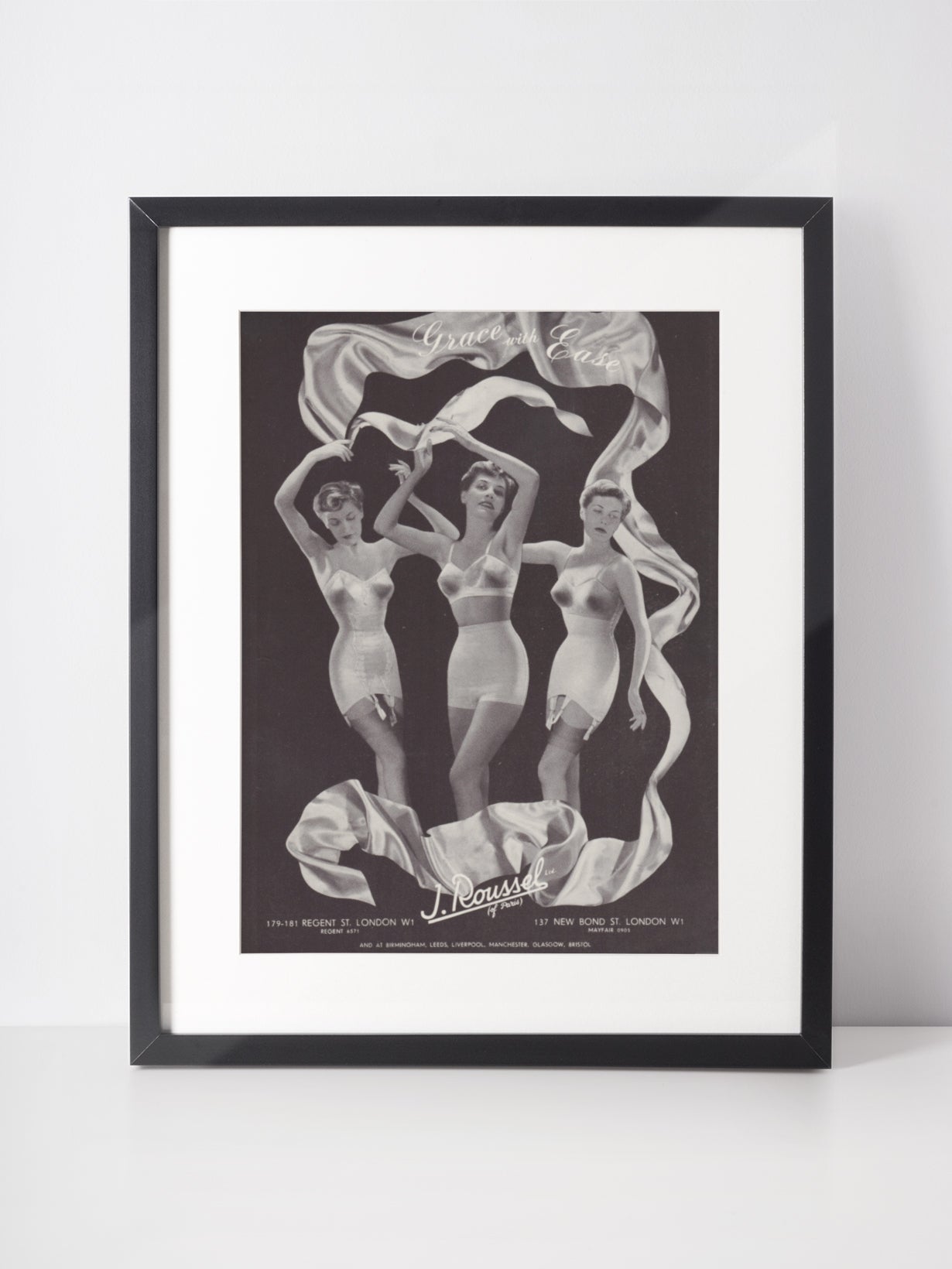 J. ROUSSEL PARIS 1950 Lingerie Vintage Advertisement