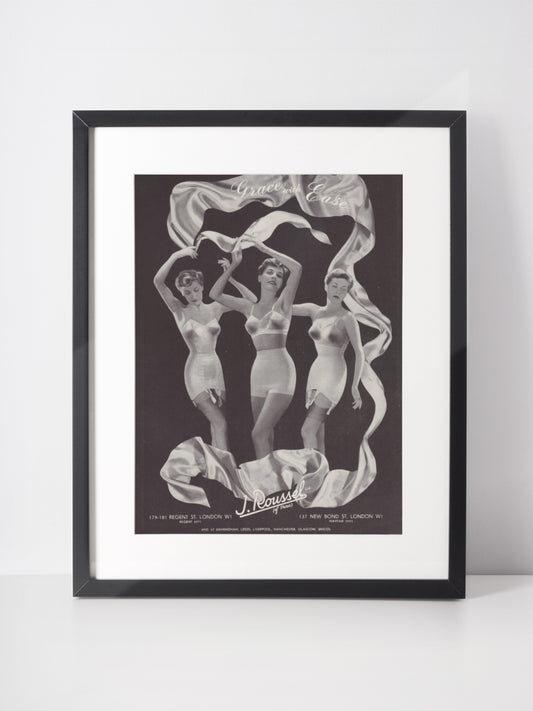 J. ROUSSEL PARIS 1950 Lingerie Vintage Advertisement