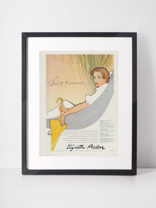 ELIZABETH ARDEN 1952 Vintage Advertisement Beauty Cosmetics René Gruau