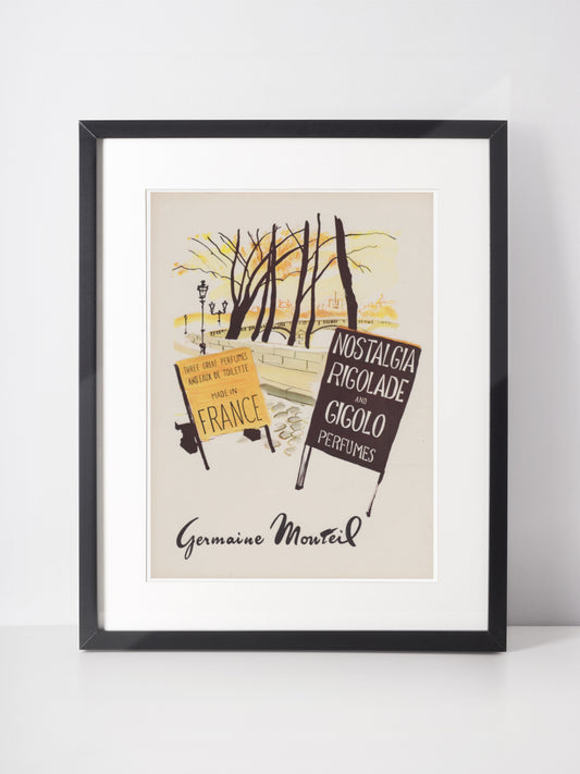 GERMAINE MONTEIL 1952 Vintage Advertisement 1950s Perfume Print Ad