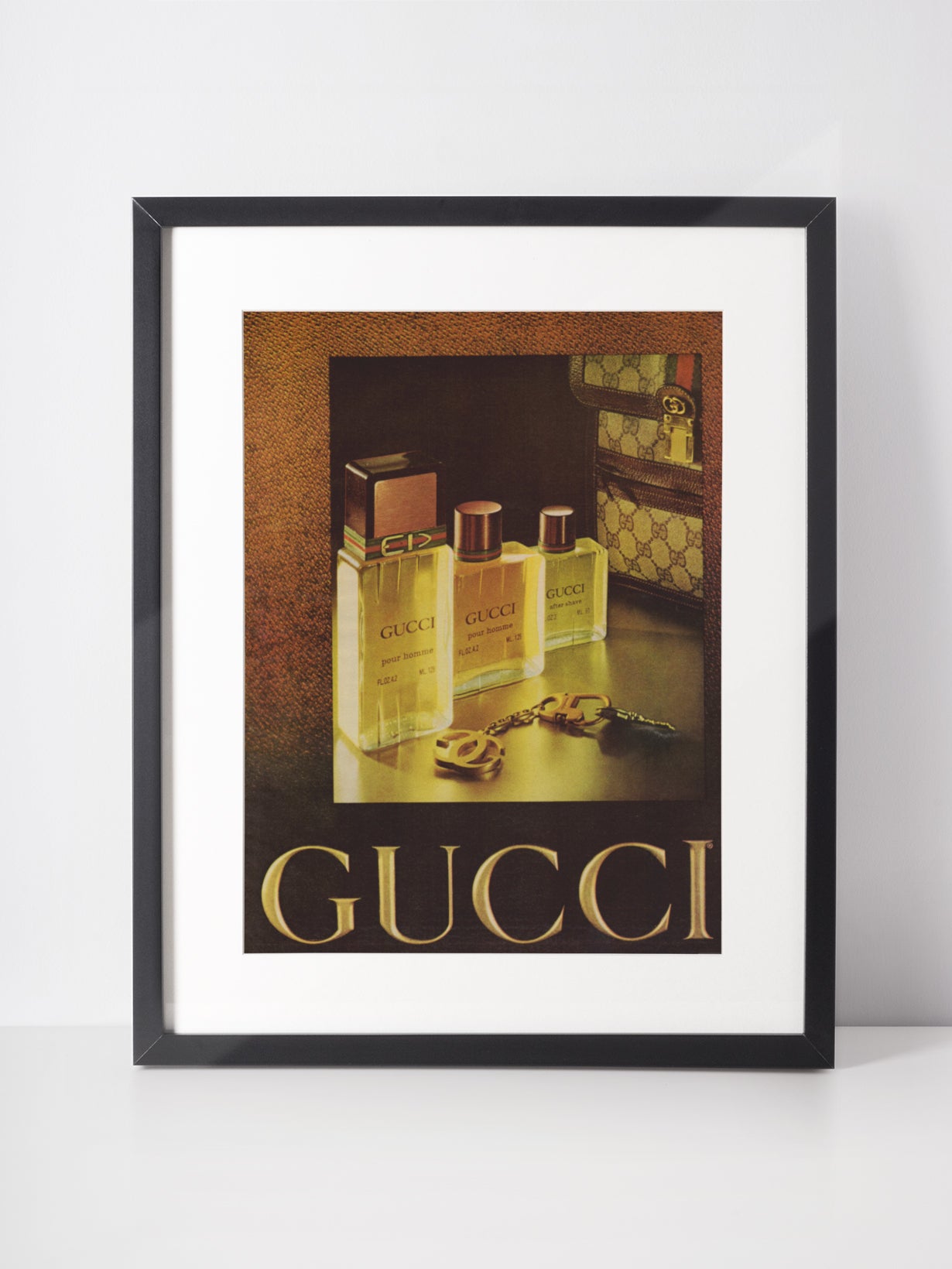 GUCCI 1978 Pour Homme Vintage Advertisement Perfume Scent Fragrance