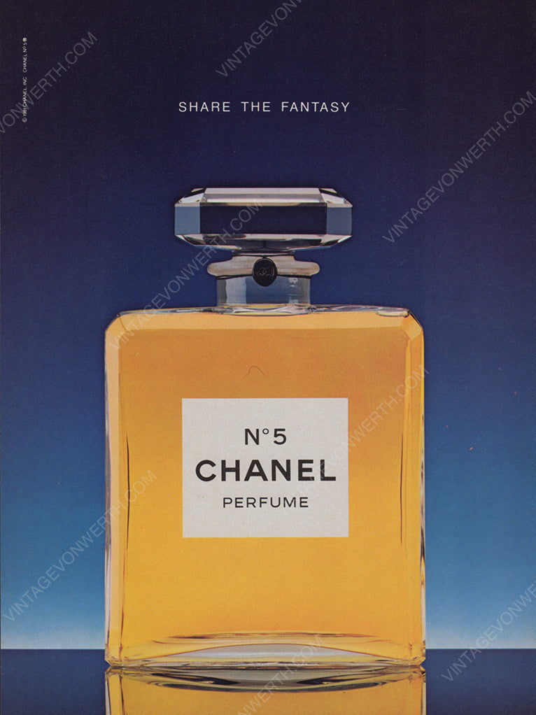 CHANEL 1981 No. 5 Perfume Vintage Advertisement Perfume Scent Fragrance