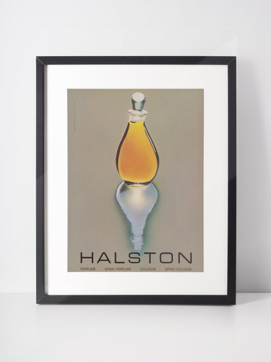 HALSTON 1981 Vintage Advertisement Perfume Scent Fragrance