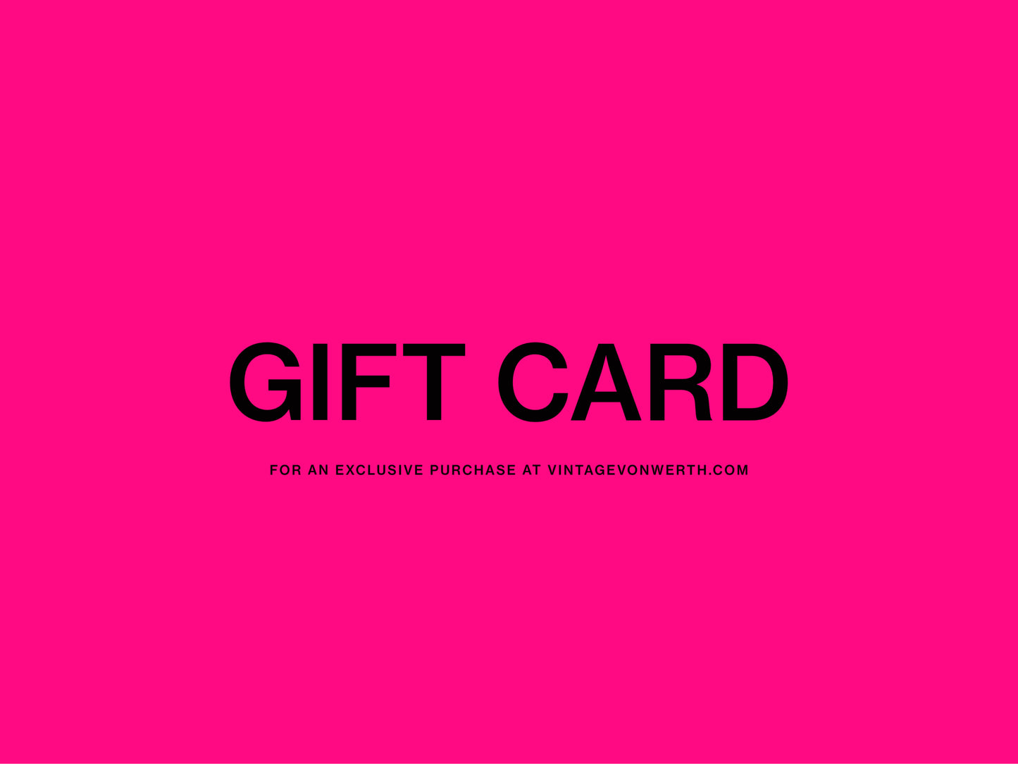 Vintage von Werth Gift Card