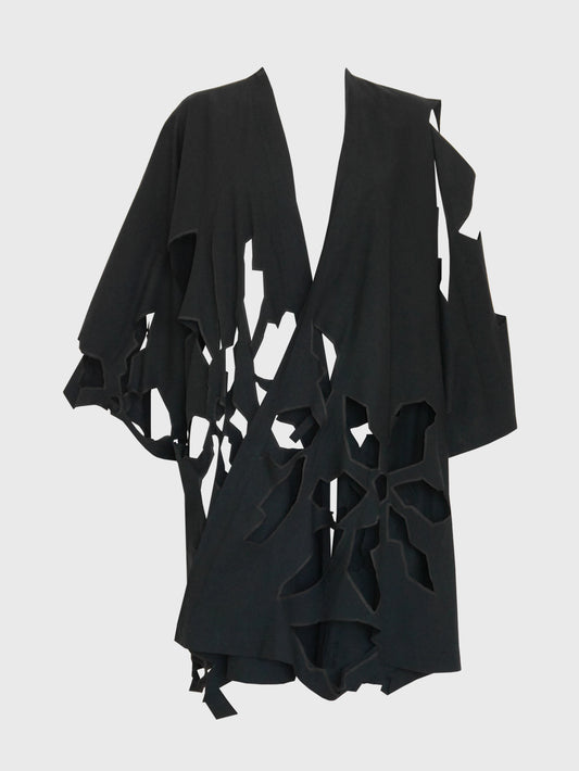 YOHJI YAMAMOTO Spring 1983 Vintage Documented Deconstructed Kimono Coat