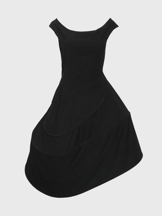 YOHJI YAMAMOTO Fall 1990 Asymmetrical Hoop Dress Size XS-S
