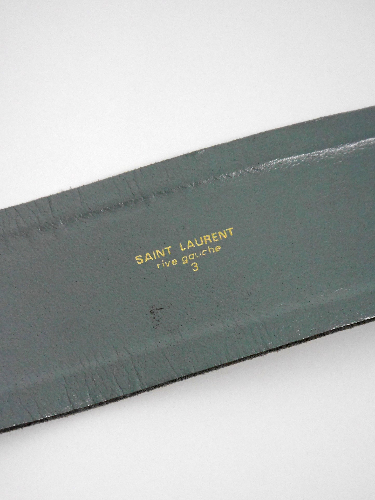 YVES SAINT LAURENT 1970s Vintage Grey Suede Belt Russian Collection Era Size XS-S