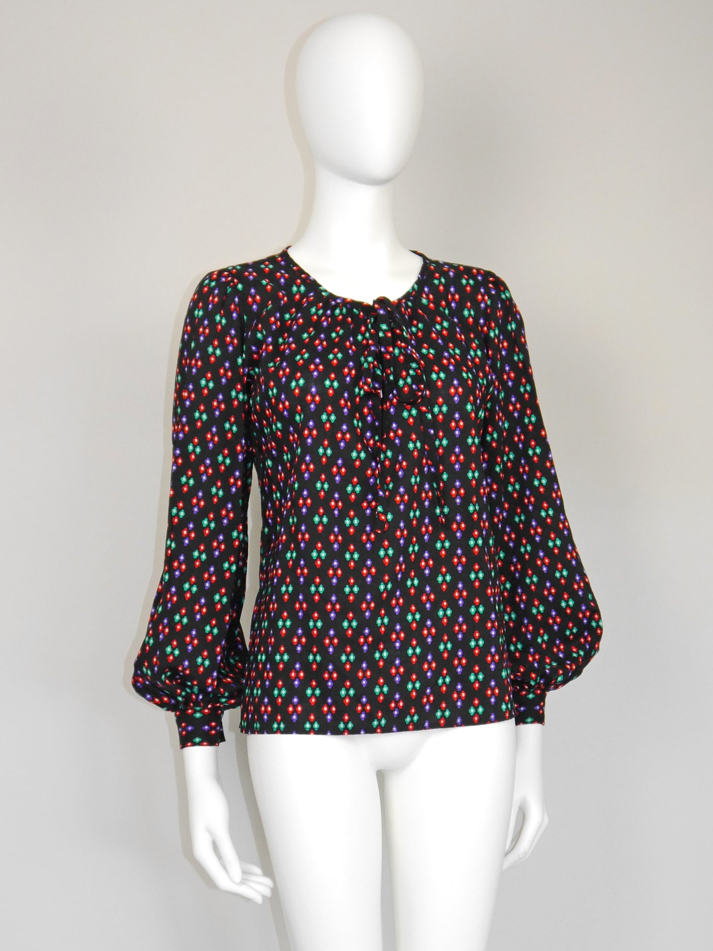 YVES SAINT LAURENT Fall 1976 Russian Collection Vintage Peasant Blouse Size S
