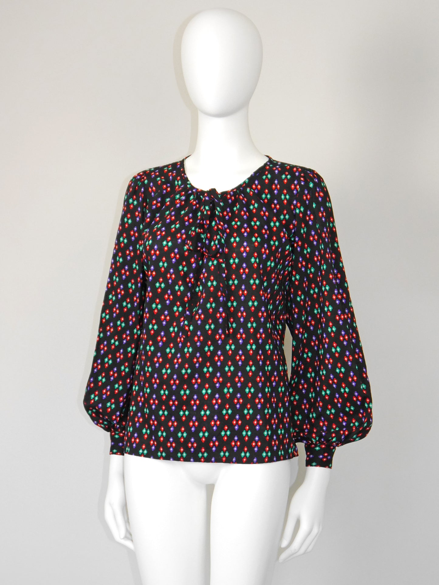 YVES SAINT LAURENT Fall 1976 Russian Collection Vintage Peasant Blouse Size S