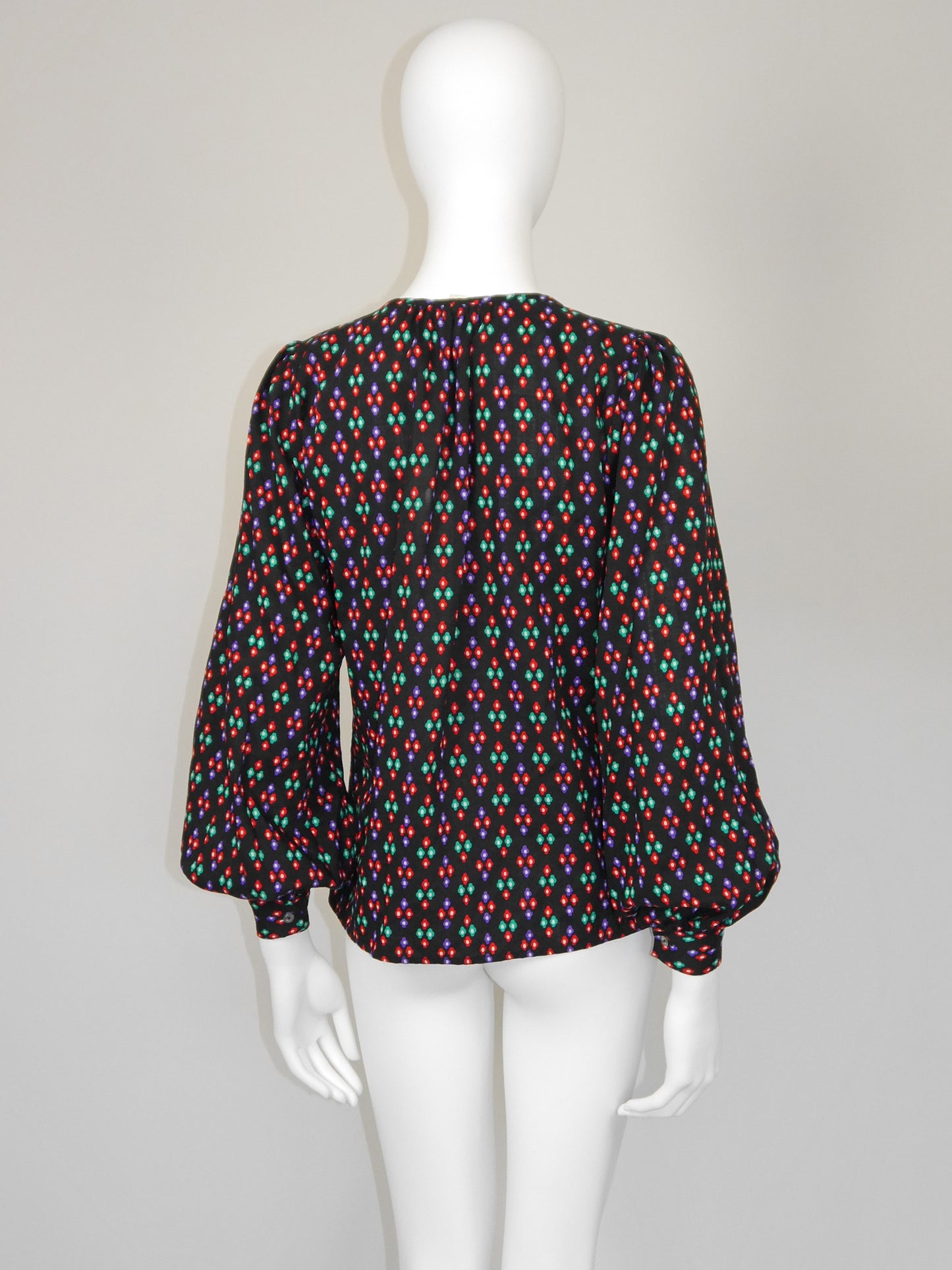 YVES SAINT LAURENT Fall 1976 Russian Collection Vintage Peasant Blouse Size S