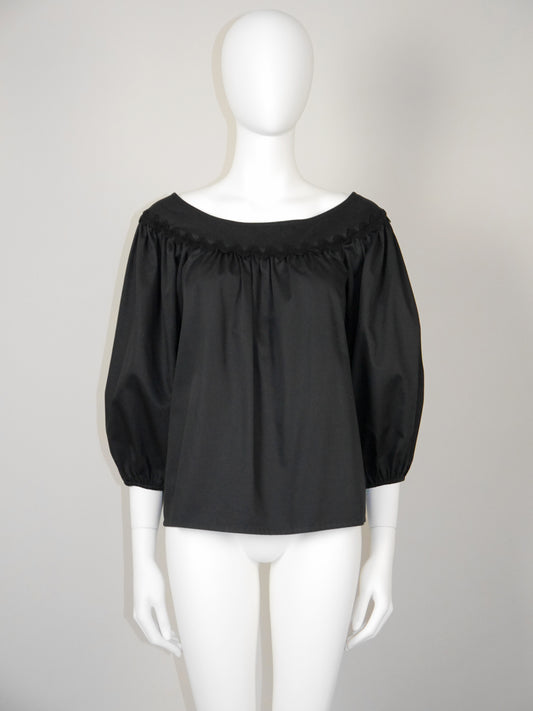 YVES SAINT LAURENT Spring 1977 Spanish Collection Vintage Peasant Blouse Size XS