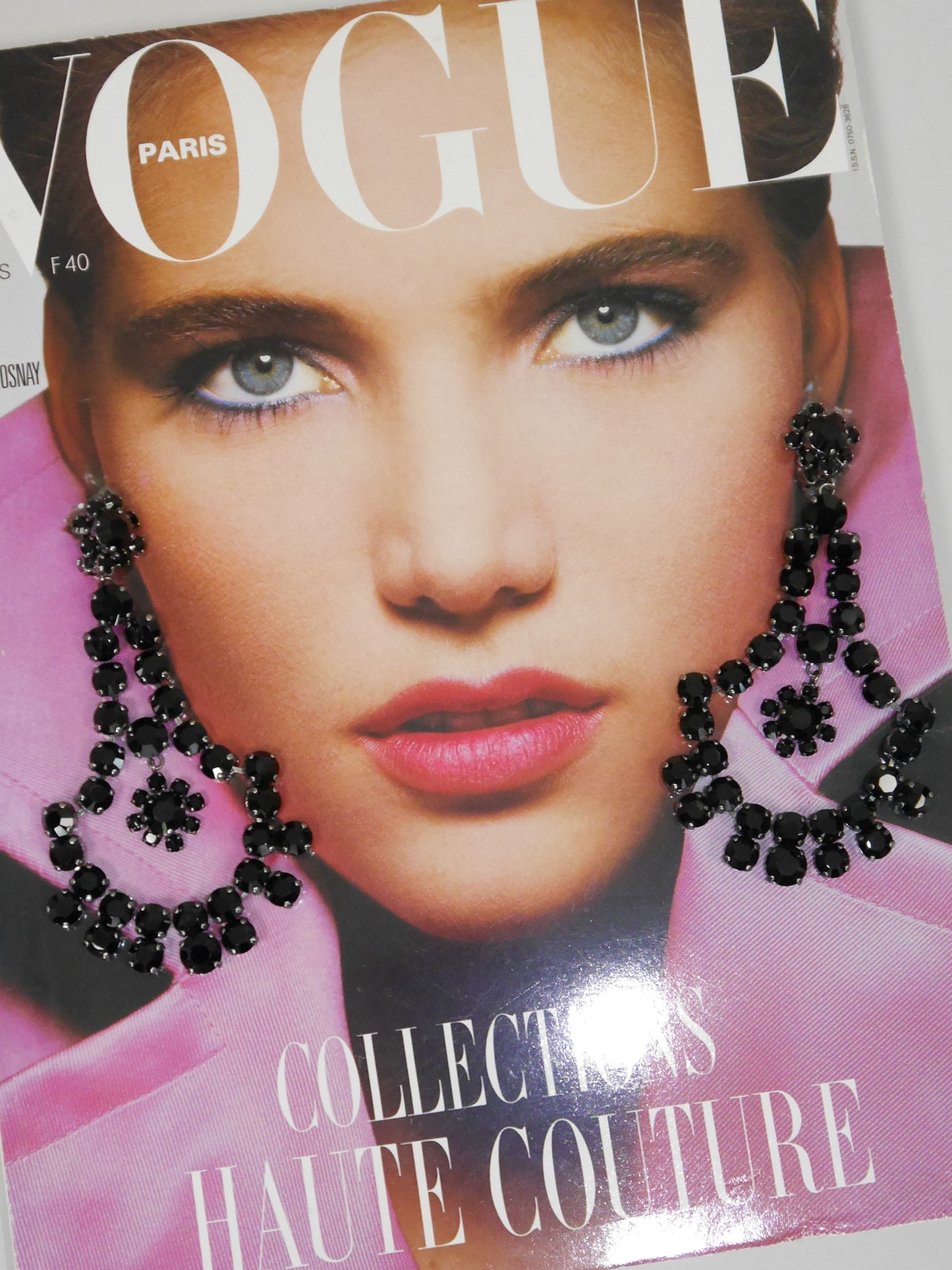 YVES SAINT LAURENT 2000s Vintage Silver & Black Oversized Chandelier Earrings 12,0 cm