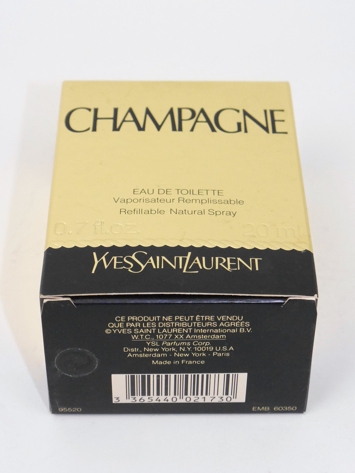 YVES SAINT LAURENT Champagne (1993) 20 ml Eau de Toilette EdT Refillable Natural Spray Vaporisateur 1990s Vintage Perfume Parfum