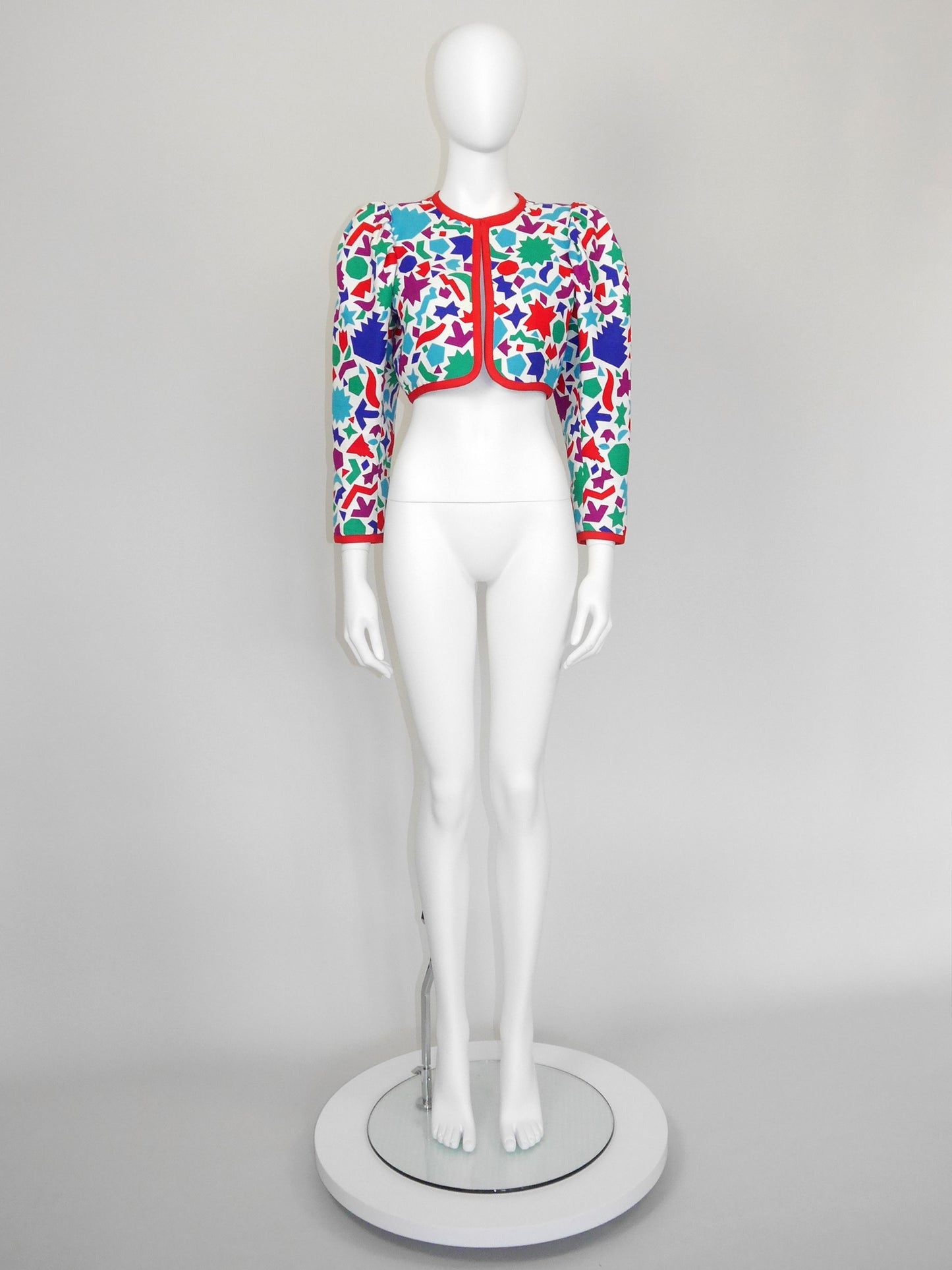 YVES SAINT LAURENT Spring 1983 Vintage Matisse Cropped Bolero Jacket Size XS-S