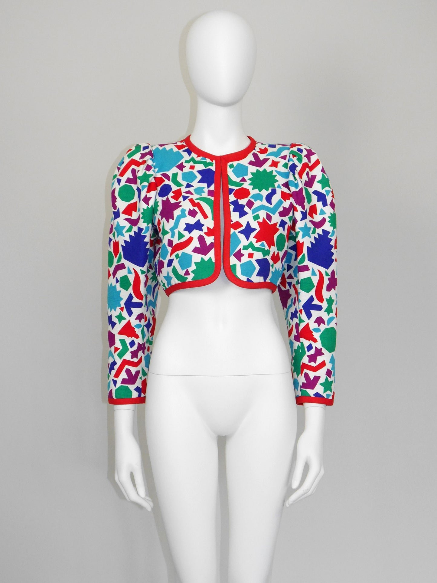 YVES SAINT LAURENT Spring 1983 Vintage Matisse Cropped Bolero Jacket Size XS-S