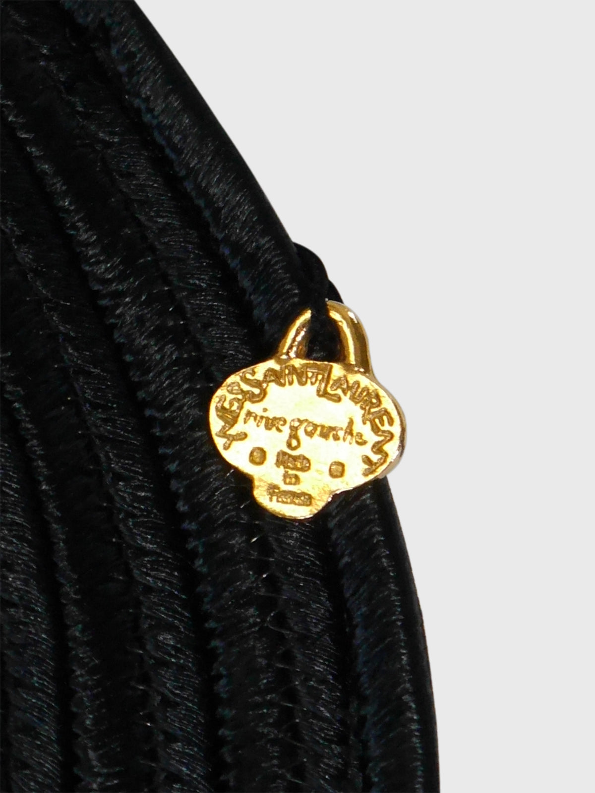 YVES SAINT LAURENT c. Spring 1993 Vintage Passementerie Tassel Handbag Belt Bag