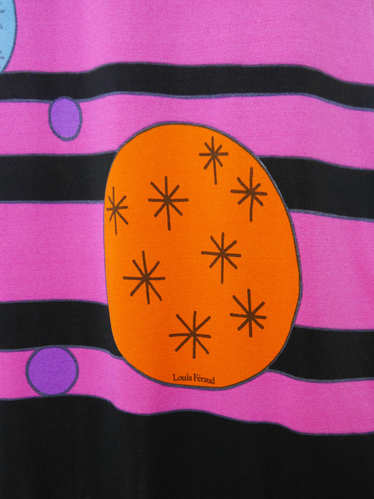 LOUIS FÉRAUD 1960s 1970s Vintage Magenta Pink Psychedelic Print Maxi Evening Dress Size S
