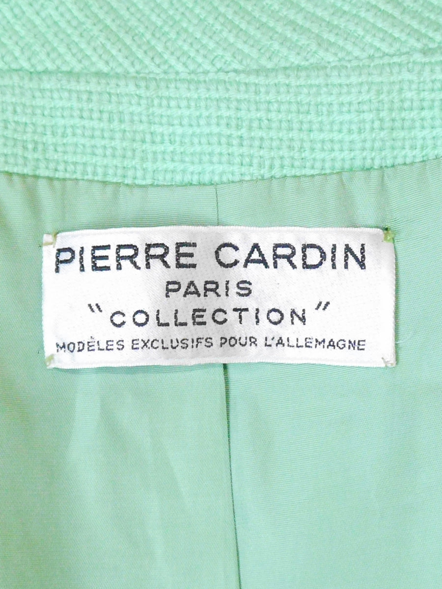 PIERRE CARDIN 1960s Vintage Mod Coat Pastel Green