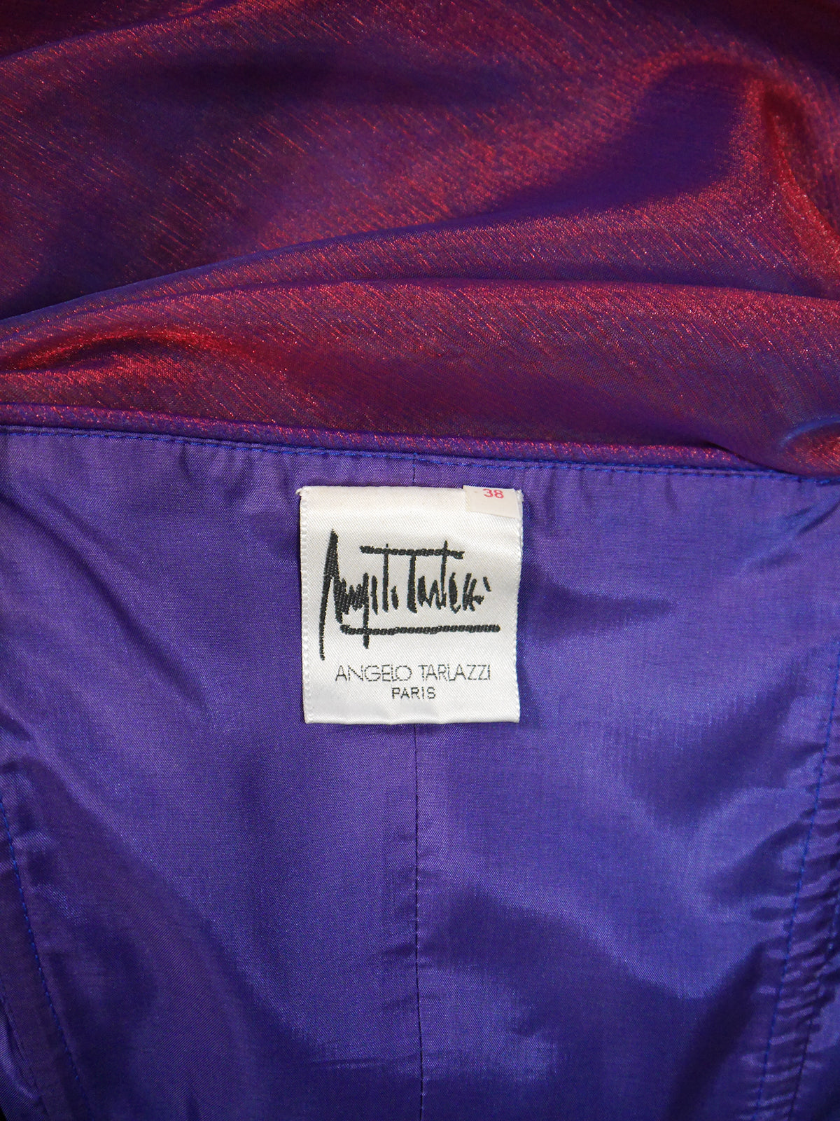 ANGELO TARLAZZI 1980s Vintage Iridescent Cocktail Dress