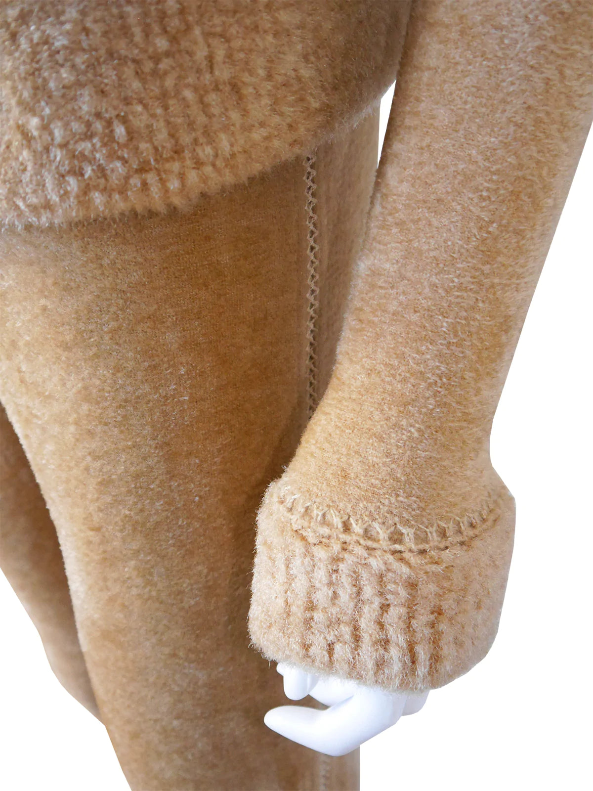 Copy of AZZEDINE ALAIA Fall 1991 Vintage Camel Bodycon Top & Leggings Ensemble Size S // Sold