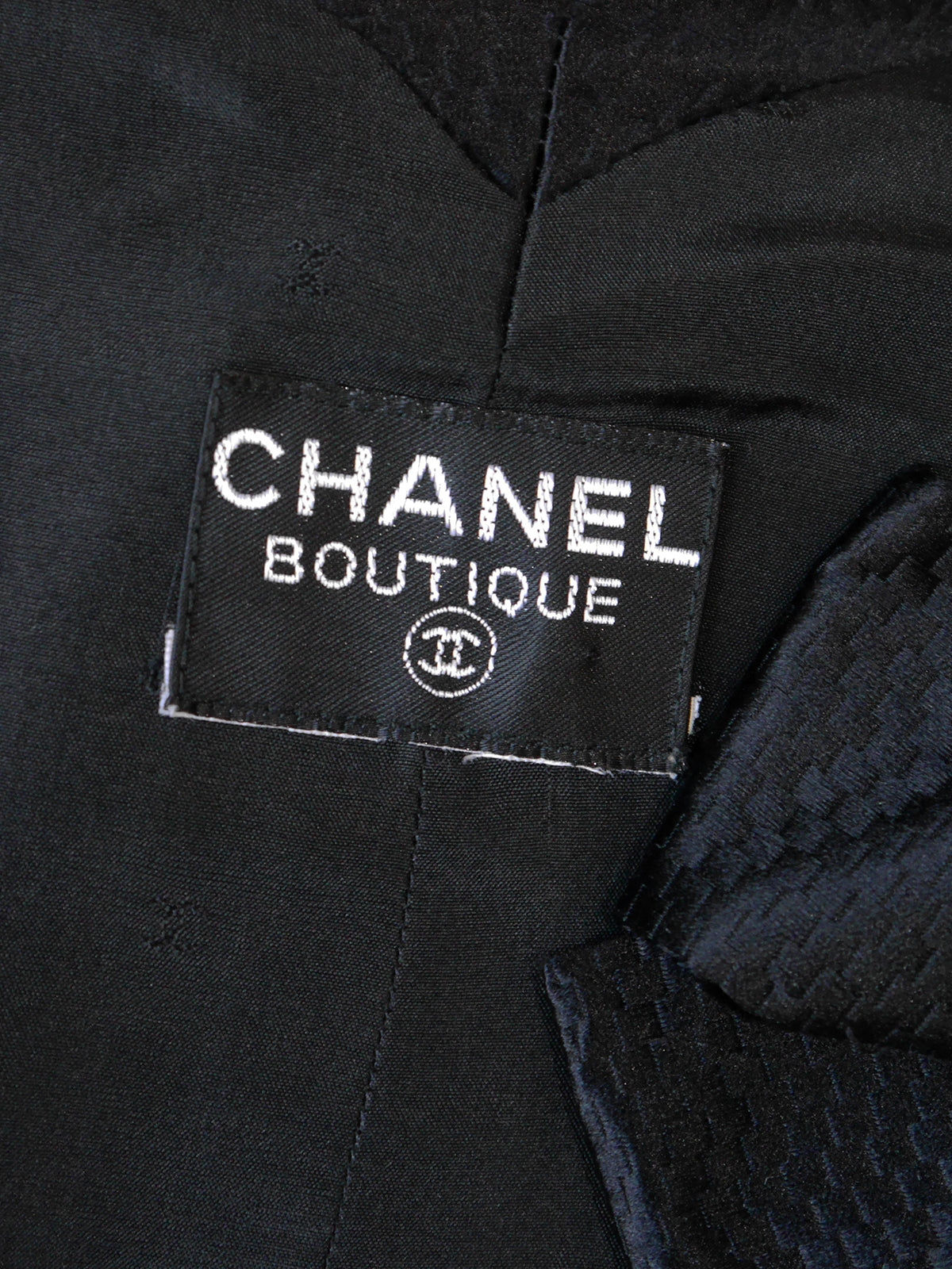 CHANEL by Karl Lagerfeld Fall 1991 Vintage Black Silk Evening Dress Runway Piece