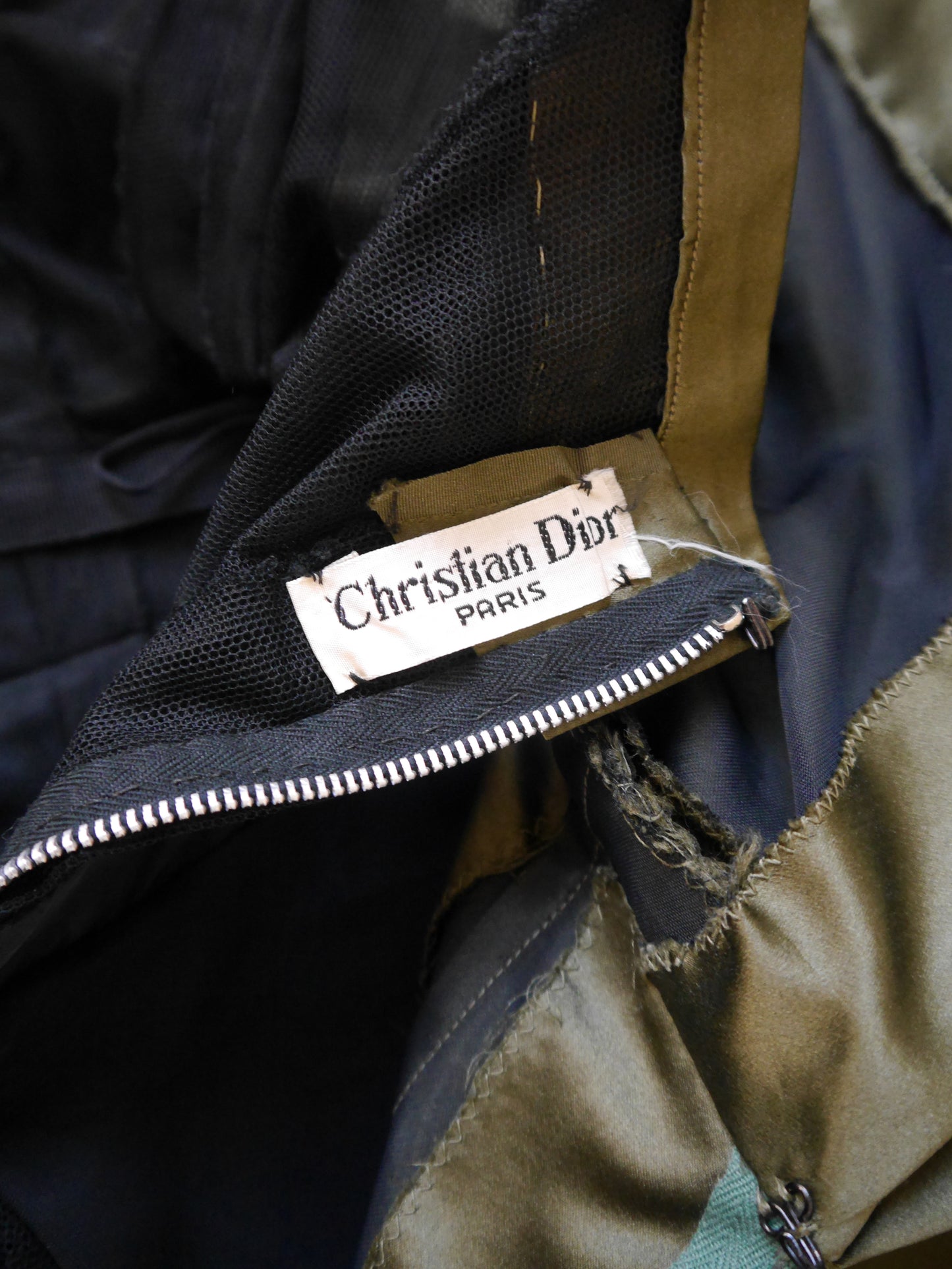 CHRISTIAN DIOR Fall 1957 Haute Couture "Venezuela" Draped Silk Evening Dress Size XXS-XS