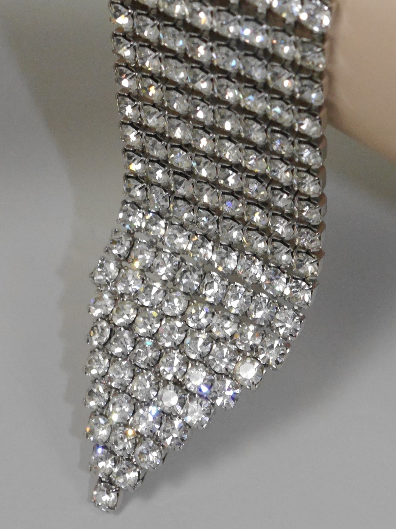 CHRISTIAN DIOR c. 1970s Vintage Crystal Rhinestone Bracelet