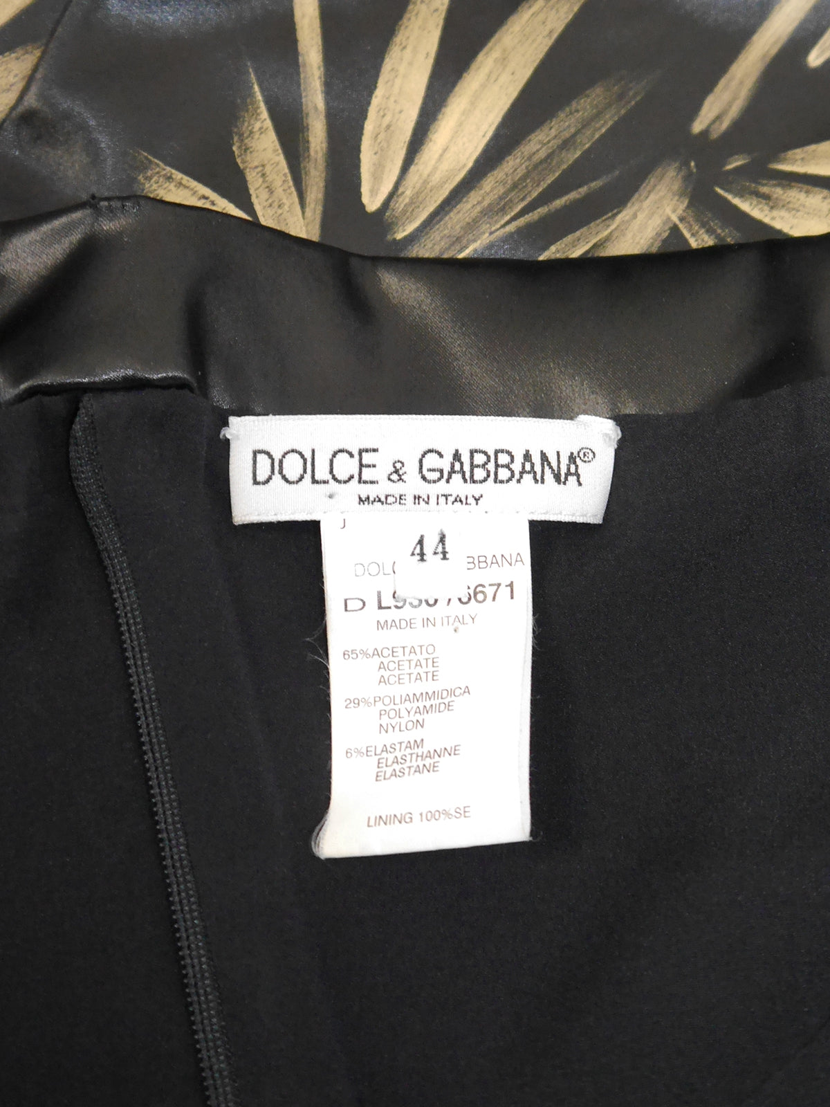 DOLCE & GABBANA Spring 1999 Vintage Hand-Painted Wet Look Bustier Top & Skirt Set Size S