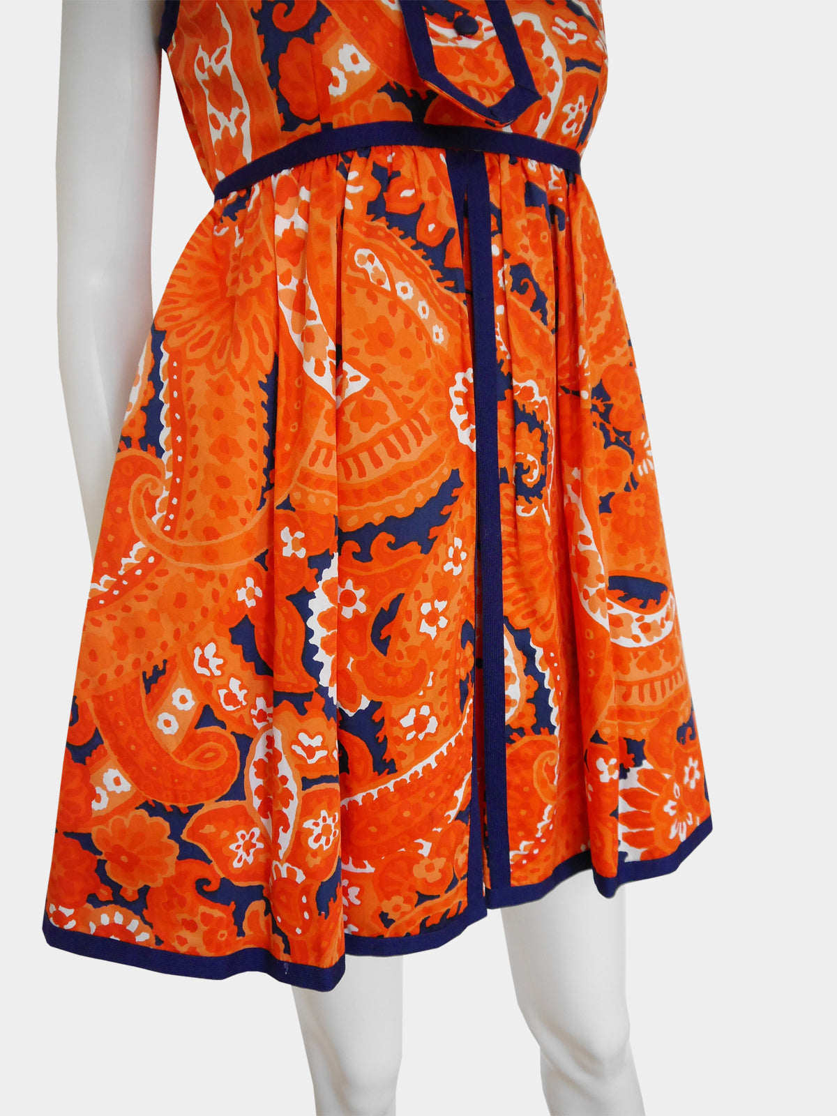 GEOFFREY BEENE Spring 1969 Vintage Mini Dress Babydoll Size XXS