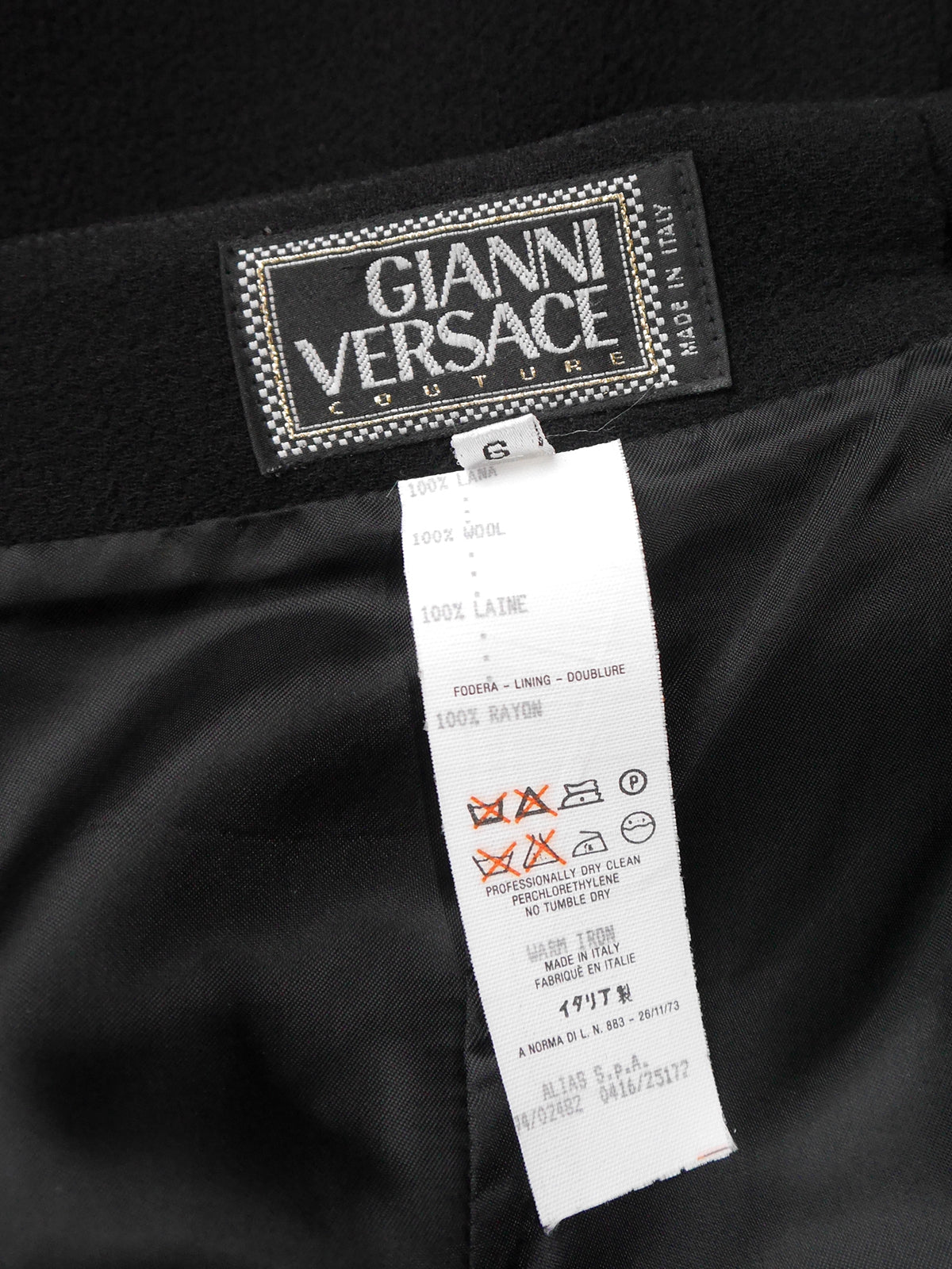 GIANNI VERSACE Couture Fall 1994 Vintage Black & Leopard Skirt Suit Size XS