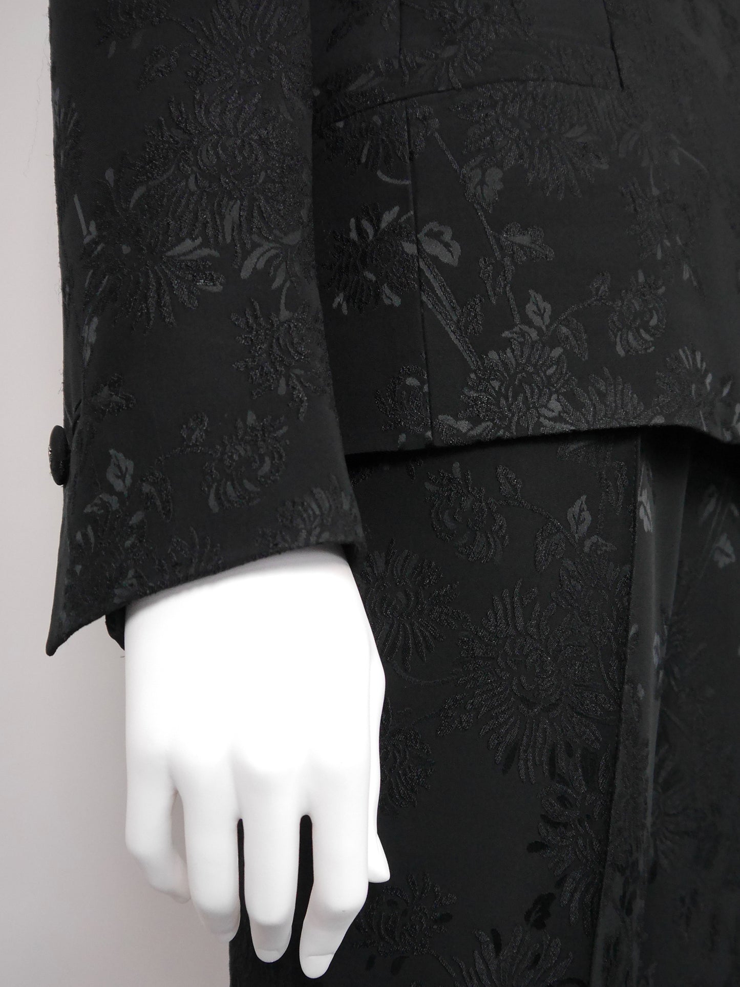 GIANNI VERSACE Couture 1990s 2000s Vintage Floral Jacquard Pants & Jacket Suit Size S