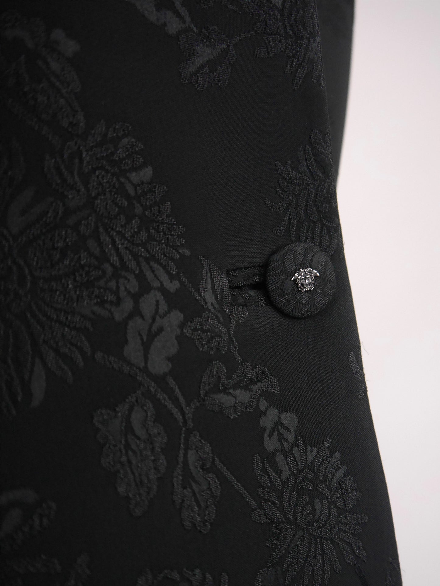 GIANNI VERSACE Couture 1990s 2000s Vintage Floral Jacquard Pants & Jacket Suit Size S