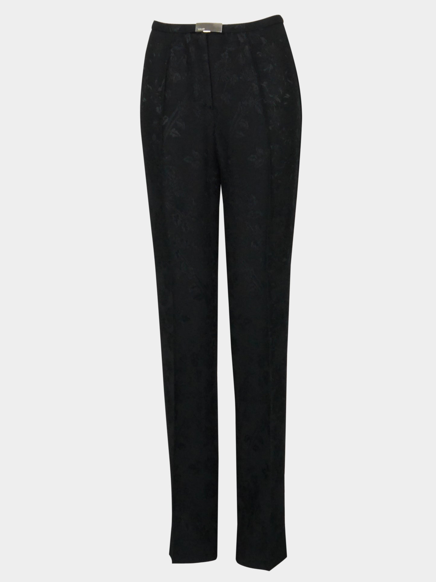 GIANNI VERSACE Couture 1990s 2000s Vintage Floral Jacquard Pants & Jacket Suit Size S